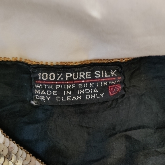 RARE vintage 80s Sequin dress 100% silk - Picture 9 of 11